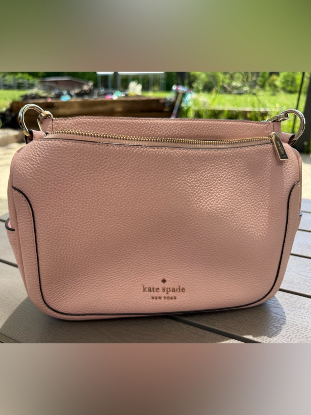 kate spade Blush Pink Pebbled Leather Crossbody